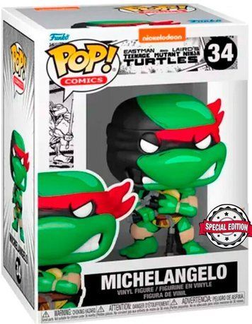 УЦЕНКА!!! Фигурка Микеланджело &mdash; Funko Pop! MOVIES: TMNT &mdash; MICHELANGELO #34 У60653 фото