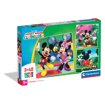 Пазл Clementoni: SuperColor &mdash; Mickey Mouse Clubhouse / Клуб Міккі Мауса (3 x 48 елементів) &mdash; 25005 25005 фото