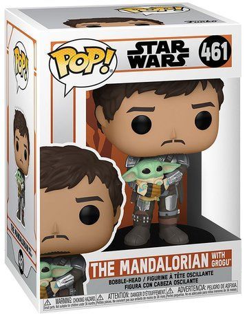 Фигурка Мандалорец с Грогу &mdash; Funko Pop! Star Wars: THE MANDALORIAN &mdash; MANDALORIAN WITH GROGU #461 54525 фото