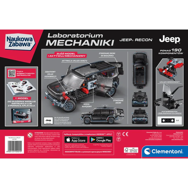 Конструктор Clementoni Mechanics Laboratory: Jeep Recon &mdash; 50401 50401 фото