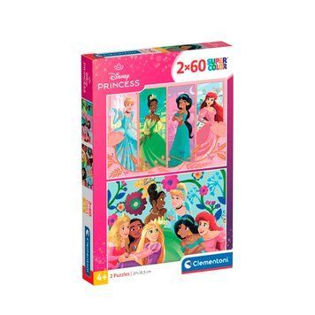 Пазл Clementoni: SuperColor &mdash; Disney Princess / Дісней Принцеси (2 x 60 елементів) &mdash; 24824 24824 фото