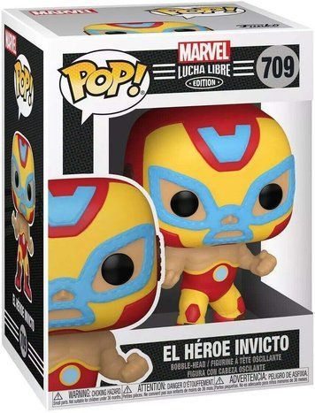 Фігурка Ель Герой Інвікто (Залізна Людина) - Funko Pop! MARVEL: LUCHADORES - EL HEROE INVICTO #709 53871 фото