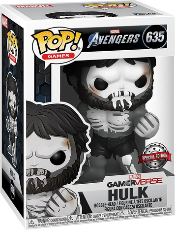 Фигурка Скелет Халка &mdash; Funko Pop! GAMES: MARVEL&rsquo;S AVENGERS (GAMERVERSE) &mdash; SKELETON HULK (EXCLUSIVE) #635 47816 фото