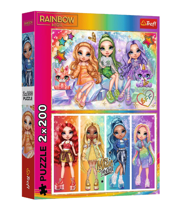 Пазл Веселкові ляльки Rainbow High - 2х200 елементів Trefl 13335 13335 фото