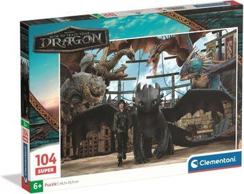 Пазл Clementoni: SuperColor &mdash; How to Train Your Dragon / Как приручить дракона (104 элемента) &mdash; 25080 25080 фото