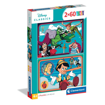 Пазл Clementoni: SuperColor &mdash; Disney Classics / Класика Діснея (2 x 60 елементів) &mdash; 24823 24823 фото
