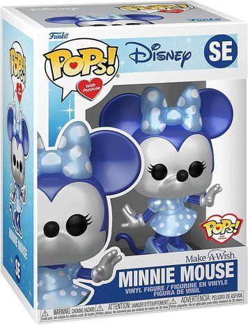 УЦІНКА!!!  Фігурка Мінні Маус (Металік) &mdash; Funko Pop! DISNEY: MAKE-A-WISH &mdash; MINNIE MOUSE (METALLIC) #SE У63668 фото