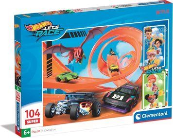 Пазл Clementoni: SuperColor &mdash; Hot Wheels / Хот Вилс (104 элемента) &mdash; 25776 25776 фото