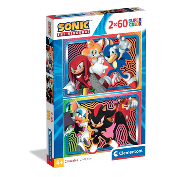 Пазл Clementoni: SuperColor &mdash; Sonic the Hedgehog / Сонік (2 x 60 елементів) &mdash; 24821 24821 фото