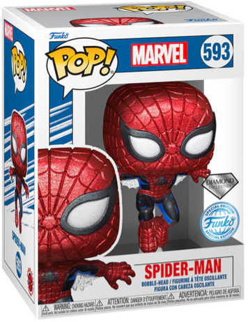 УЦІНКА!!! Фігурка Людина-Павук (Діамантова серія) &mdash; Funko Pop! MARVEL: SPIDER-MAN (DIAMOND COLLECTION) #593 У68371 фото
