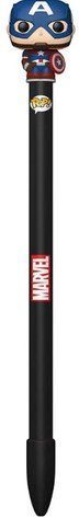 Шариковая ручка с фигуркой Funko POP! Pen Topper: Marvel New Classics &mdash; Captain America (Капитан Америка / Марвел / Комиксы) 85748 фото
