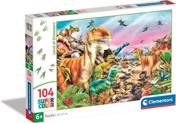 Пазл Clementoni: SuperColor &mdash; Land of Dinosaurs / Земля динозаврів (104 елементи) &mdash; 25768 25768 фото