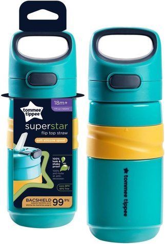 Спортивна пляшечка Tommee Tippee: Superstar &mdash; Blue / Блакитна (500 мл) &mdash; 447860 447860 фото