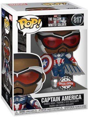 Фігурка Капітан Америка (Сем Вілсон) у польоті &mdash; Funko Pop! MARVEL: THE FALCON AND THE WINTER SOLDIER &mdash; CAPTAIN AMERICA FLYING #817 SPECIAL EDITION &lrm;51649 фото