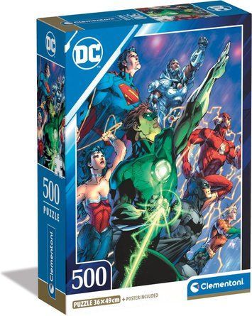Пазл Clementoni: DC Comics &mdash; Justice League / Ліга Справедливості (500 елементів) &mdash; 35532 35532 фото