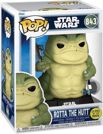 Фигурка Funko Pop THE MANDALORIAN &mdash; #843 Rotta the Huttlet (GW), Ротта Хатт (эксклюзив с эффектом Glow in the Dark) 90823 фото