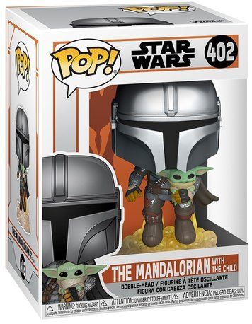 Фігурка Мандалорець, що летить з малюком - Funko Pop! STAR WARS #402 THE MANDALORIAN 50959 фото