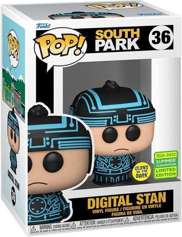 Фигурка Стэн в цифровом образе &mdash; Funko Pop! TELEVISION: SOUTH PARK &mdash; DIGITAL STAN #36 (2022 Convention Exclusive) 65255 фото