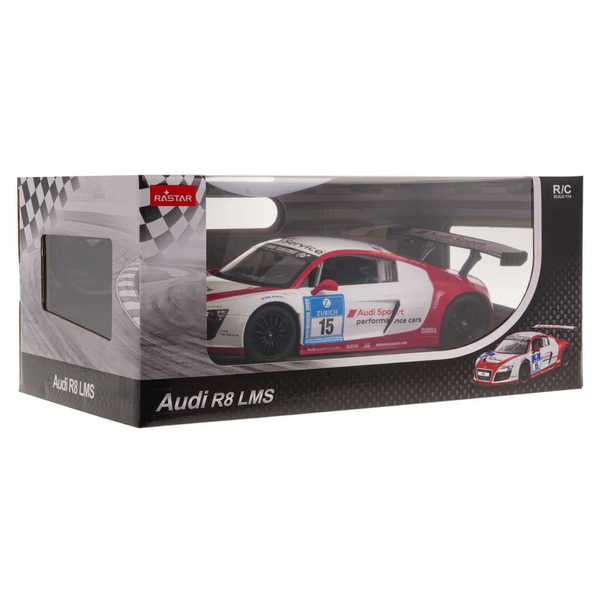 Машинка на радіоуправлінні Audi R8 LMS Performance 1:14 біла RASTAR &ndash; спортивна ліцензійна модель, пульт 2,4 ГГц ZRC.47510.BIA фото