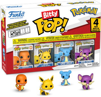 Набір фігурок Funko Bitty Pop! &mdash; Pok&eacute;mon (4-Pack): Чармандер, Джолтеон, Лапрас, Раттата 81133 фото
