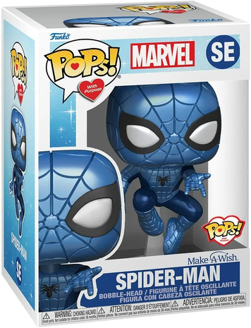 Фігурка Людина-павук (Металік) &mdash; Funko Pop! MARVEL: MAKE-A-WISH &mdash; SPIDER-MAN (METALLIC) #SE 63675 фото