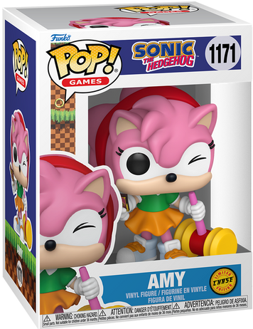Фигурка Funko Pop SONIC THE HEDGEHOG &mdash; #1171 Amy Rose with Piko Hammer [Chase Edition], Эми Роуз с молотом Пико-Пико 90834CH фото