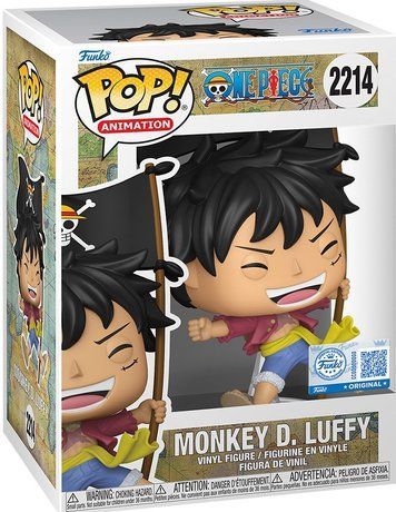 Фігурка Монкі Д. Луффі з прапором &mdash; Funko Pop! ANIMATION: ONE PIECE &mdash; LUFFY WITH FLAG #2214 91970 фото