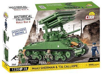 Конструктор дитячий танк 1:28 M4A3 SHERMAN T34 CALLIOPE COBI 2569 2569 фото