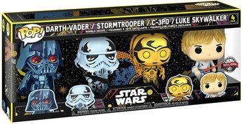 Набір із 4-х фігурок (Retro Comic Edition) &mdash; Funko Pop! STAR WARS: RETRO COMIC 4-PACK EXCLUSIVE 63198 фото