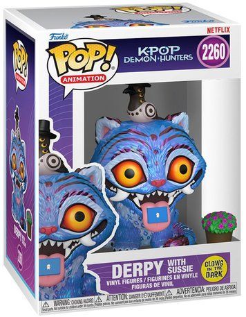 Фігурка Тигр із Сорокою та квітка - Funko Pop! K-POP DEMON HUNTERS #2260 DERPY WITH SUSSIE 94693 фото