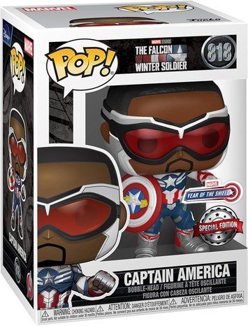 Фігурка Капітан Америка (Сем Вілсон) &mdash; Funko Pop! MARVEL: YEAR OF THE SHIELD &mdash; CAPTAIN AMERICA (SAM WILSON) #818 EXCLUSIVE 51650 фото