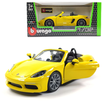 УЦІНКА!!! Автомодель Bburago: Porsche 718 Boxster (жовтий) &mdash; 18-43049 У18-43049 фото