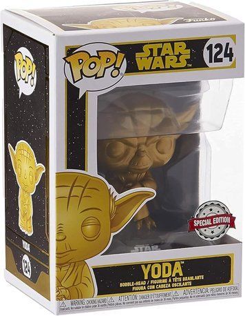 Фигурка Йода (Золотой Металлик) &mdash; Funko Pop! STAR WARS &mdash; YODA (GOLD METALLIC) #124 43018 фото