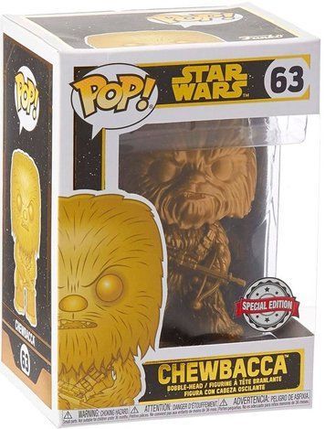 Фигурка Чубакка (Золотой Металлик) &mdash; Funko Pop! STAR WARS &mdash; CHEWBACCA #63 37293 фото