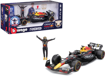 Автомодель Bburago з фігуркою: Red Bull Racing RB19 &mdash; Макс Ферстаппен (1:24) &mdash; 18-28036 18-28036 фото