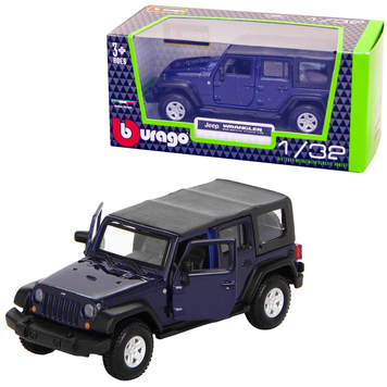 УЦІНКА!!! Автомодель Bburago: Jeep Wrangler Unlimited Rubicon (1:32, темно-синій) &mdash; 18-43012 У18-43012 фото