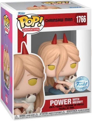 Фигурка Пауэр с Мяукалкой &mdash; Funko Pop! CHAINSAW MAN: POWER WITH MEOWY #1766 84413 фото