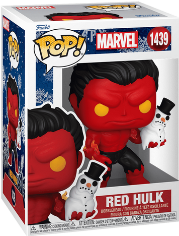 Фігурка Червоний Халк зі сніговиком &mdash; Funko Pop! MARVEL: HOLIDAY &mdash; RED HULK WITH SNOWMAN #1439 80034 фото