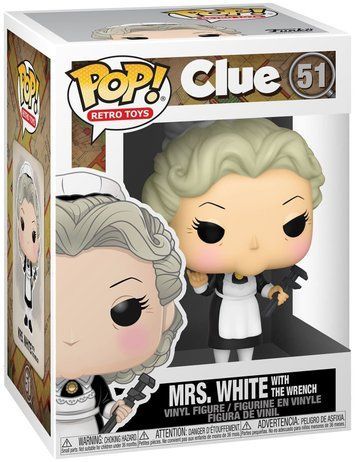 Фігурка Місіс Вайт із гайковим ключем - Funko Pop! GAMES: CLUE - MRS. WHITE #51 51455 фото