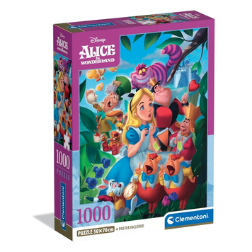 Пазл Аліса в Країні Див - Disney Alice In Wonderland - 1000 шт Clementoni 39952 39952 фото