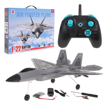 Літак винищувач на радіокеруванні дитячий Ramiz Raptor F-22 з LED-підсвіткою ZRC.BM07 фото