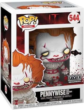 Фигурка Пеннивайз с кованым железом &mdash; Funko Pop! Movie Moment: IT &mdash; PENNYWISE WITH WROUGHT IRON (F.Y.E. EXCLUSIVE) #544 29528 фото
