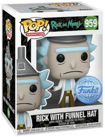 УЦІНКА!!! Фігурка Funko Pop! ANIMATION: Rick and Morty &mdash; #959 Rick with Funnel Hat (Special Edition), Рік із лійкою на голові У55841 фото