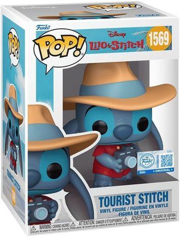 Фігурка Funko Pop! DISNEY: Lilo & Stitch &mdash; #1569 Tourist Stitch, Стіч-турист із камерою 87139 фото