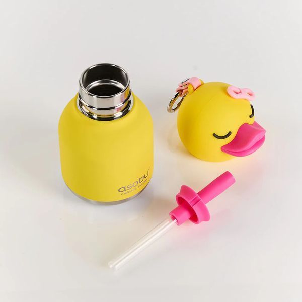 Термопляшка із соломинкою Asobu Mini Bestie Duck Каченя 200 мл IBV44 DUCK фото