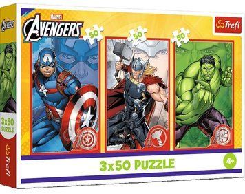 Пазл Trefl: 3в1 &mdash; Ваш герой / Disney Marvel Мстители (3х50 эл.) &mdash; 34891 34891 фото