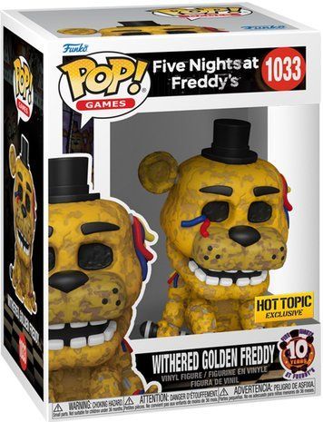 Фигурка Поломанный золотой Фредди &mdash; Funko Pop! FIVE NIGHTS AT FREDDY'S &mdash; SHATTERED GOLDEN FREDDY #1033 83091 фото