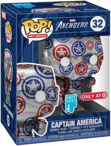 Фигурка Капитан Америка &mdash; Funko Pop! ART SERIES: AVENGERS &mdash; CAPTAIN AMERICA #32 56152 фото