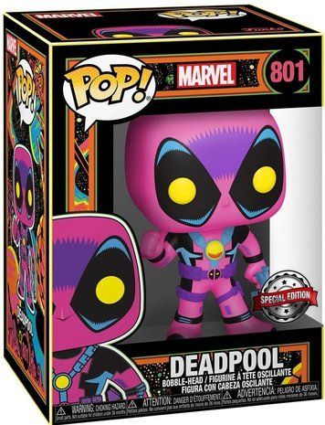 Фігурка Funko Pop MARVEL: BLACK LIGHT &mdash; #801 Deadpool (Special Edition), Дедпул 55091  фото