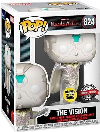 Фігурка Funko Pop MARVEL: WANDAVISION &mdash; #824 The Vision (Glow in the Dark Special Edition), Віжн 54438  фото